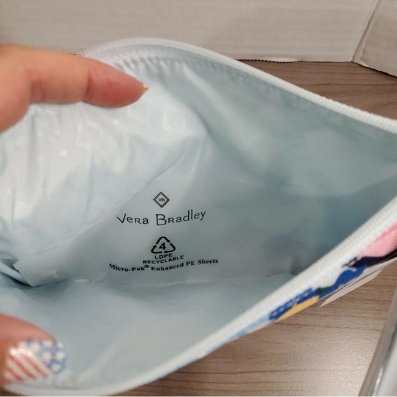 Vera Bradley Bag Wristlet Lighten Up Marian Floral 9x6 Tropical Boho Hawaii NEW - Picture 3 of 4